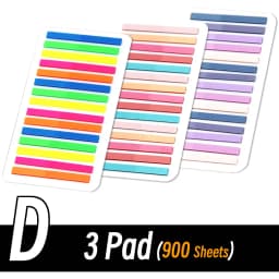 3000 Sheets Color Stickers Transparent Fluorescent Index Tabs Flags Sticky Note Page Bookmark School Office Supplies Stationery