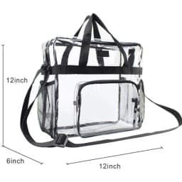 Stadium Approved PVC Clear Purse Large Capacity Clear Bag Clear Crossbody Bag for Concerts Sports Festivals