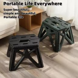 1 Pcs Folding Camp Stool Portable Outdoor Stool Small Chair Footrest Seat Foldable for Camping Hiking Beach Fishing Chair