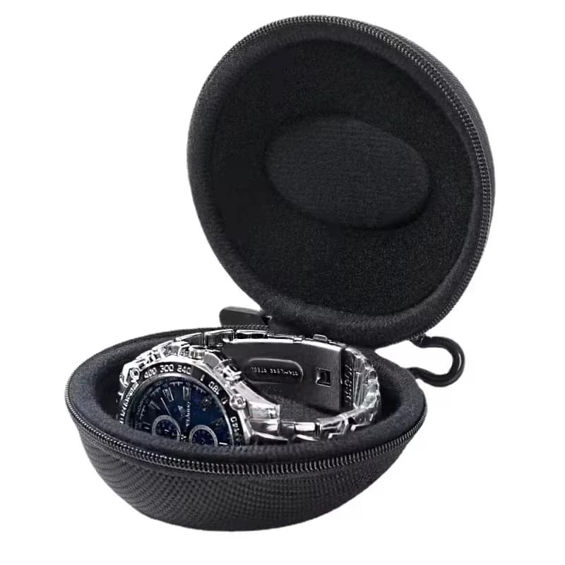 Portable EVA Single Watch Travel Case Watch Storage Organizer Box Watch Holder Waterproof for Smartwatches Zippered Container