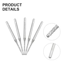 5pcs 0.8-2.5mm Diamond Coated Drill Bits 2.35mm Shank Glass Jade Amber Jewelry Diamond Drill Bits For Drilling Glass Woodworking