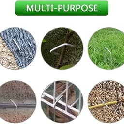 50-100pcs Galvanized Landscape Staples, Outdoor Decorative Stakes, Anti Weed Barrier Fabric Anti Rust Staples, U-Shaped Tent