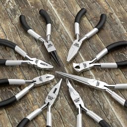 Mini Pliers Diagonal Pliers Round Bent Needle Nose Cutter Handcraft Beading Insulated Plier for DIY Small Jewelry Pliers Tools