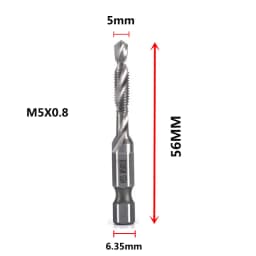Hex Shank Titanium Plated HSS Screw Thread Metric Tap Drill Bits Screw Machine Compound Tap M3 M4 M5 M6 M8 M10 Hand Tools