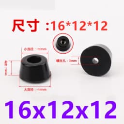 8pcs Foot Pad Full Rubber Tips Table Box Speaker Furniture Leg Shock Stand Absorber Non-slip With Gasket