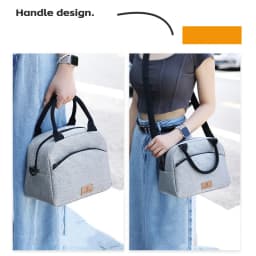 Lunch Bag with Shoulder Strap Handle Cooler Bag Women Portable Food Bag for Work Student Thermal Lunch Box Fridge Bag