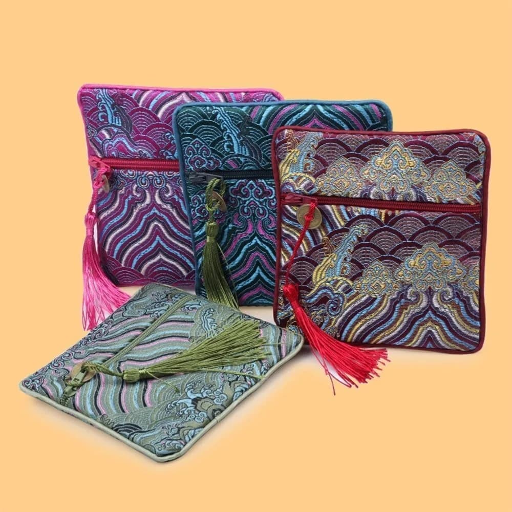 New Embroidery Silk Jewelry Organizer Exquisite Chinese Style Jewelry Storage Bag Brocade Pouch