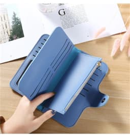Fashion Women Leather Wallet Long Purse Phone Card Holder Case Clutch Large Capacity Ladies Girls Mobile Phone ID Card Holder