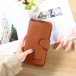 Fashion Women Leather Wallet Long Purse Phone Card Holder Case Clutch Large Capacity Ladies Girls Mobile Phone ID Card Holder