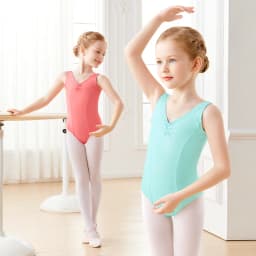 Girls Ballet Leotards Gymnastic Dance Tank Leotards with Full Lining Kids Nylon Classic Ballet Bodysuit Child Ballet Costumes