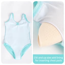 Girls Ballet Leotards Gymnastic Dance Tank Leotards with Full Lining Kids Nylon Classic Ballet Bodysuit Child Ballet Costumes