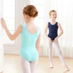 Girls Ballet Leotards Gymnastic Dance Tank Leotards with Full Lining Kids Nylon Classic Ballet Bodysuit Child Ballet Costumes