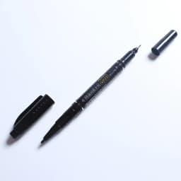 1pcs Dual Side Marker Pens Black Felt Tip Pens Black Dual Tip Brush Pens Art Markers Brush & Fine Tip Black Marker