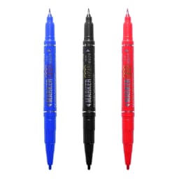 1pcs Dual Side Marker Pens Black Felt Tip Pens Black Dual Tip Brush Pens Art Markers Brush & Fine Tip Black Marker