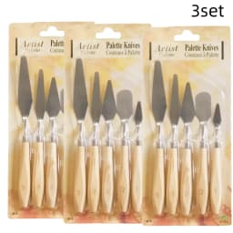 5-Piece Oil Painting Palette Knife Scraper Wooden Varnish Spatula Smoothing Knife
