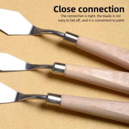 5-Piece Oil Painting Palette Knife Scraper Wooden Varnish Spatula Smoothing Knife
