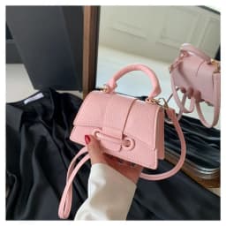 High Quality Fashion PU Leather Bag Solid Color Shoulder Crossbody Bag Cute Buckle Square Bag Hand Carry Small Bag Messenger Bag
