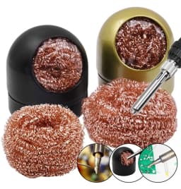 Desoldering Cleaning Ball Soldering Iron Mesh Filter Cleaning Nozzle Tip Copper Wire Cleaner Ball Metal Dross Box Clean Ball