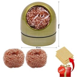 Desoldering Cleaning Ball Soldering Iron Mesh Filter Cleaning Nozzle Tip Copper Wire Cleaner Ball Metal Dross Box Clean Ball