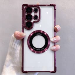 For Magsafe Plating Clear Cases For Samsung Galaxy S26 S25 S24 S23 Ultra S22 Plus S21 FE A36 A35 A34 A55 A54 A53 Magnetic Cover