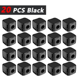 iLMH Non-magnetic Strong ​Cable Clips Adjustable Cord Holder, Adhesive Under Desk Mgmt Organizer, Home Office Car Wall Desktop