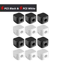 iLMH Non-magnetic Strong ​Cable Clips Adjustable Cord Holder, Adhesive Under Desk Mgmt Organizer, Home Office Car Wall Desktop