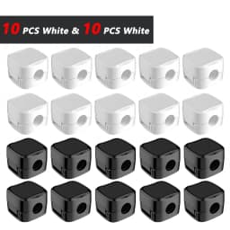 iLMH Non-magnetic Strong ​Cable Clips Adjustable Cord Holder, Adhesive Under Desk Mgmt Organizer, Home Office Car Wall Desktop