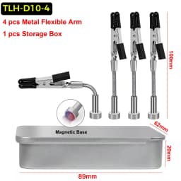NEWACALOX Soldering Helping Hands 4 Magnetic Universal Flexible Arm Welding Assistant PCB Clamp Thir Hand Welding Repair Tools