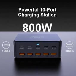 800W USB C GaN Charger 100W PD3.0 PPS QC3.0 Multiport Fast Charging Station for iPhone 15 16 Samsung Macbook Pro Laptops Tablets
