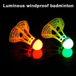 1/2/5 Pack LED Badminton Shuttlecocks -Lighting Glow In The Dark Badminton Birdies Badminton Practice Windproof Shuttlecocks