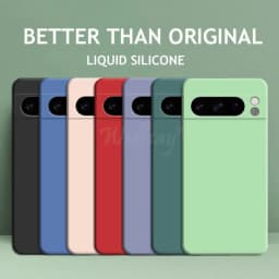 For Google Pixel 8 Pro Case Pixel 11 Pro Cover Liquid Silicone Rubber Protector TPU Case Pixel 11 10 9 8 Pro XL 8A 7A 7 6A 6 Pro