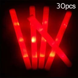 15/30Pcs LED Glow Sticks Bulk Colorful RGB Glow Foam Stick Cheer Tube Dark Light for Xmas Birthday Wedding Party Supplies