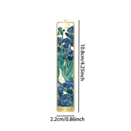 1 PC Retro Floral Painting Metal Bookmark Hollow Bronzing Bookmark With Tassel For Book Club Reader Writers Book Lovers Students