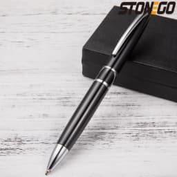 Luxury Refillable Ballpoint Pen Smooth Writing 1.0mm Medium Nib Stainless Steel Acrylic Office Supplies