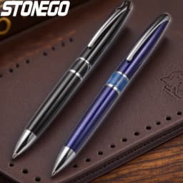 Luxury Refillable Ballpoint Pen Smooth Writing 1.0mm Medium Nib Stainless Steel Acrylic Office Supplies