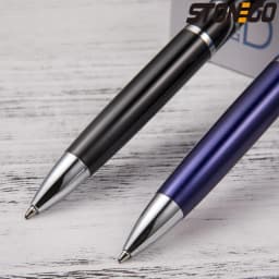 Luxury Refillable Ballpoint Pen Smooth Writing 1.0mm Medium Nib Stainless Steel Acrylic Office Supplies