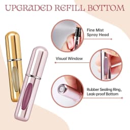 5Pcs 5ml Spray Scent Pump Perfume Bottle Refillable Spray Atomizer Bottle Mini Travel Empty Cosmetic Containers