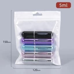 5Pcs 5ml Spray Scent Pump Perfume Bottle Refillable Spray Atomizer Bottle Mini Travel Empty Cosmetic Containers