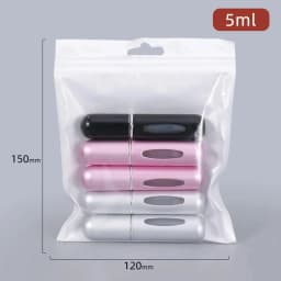 5Pcs 5ml Spray Scent Pump Perfume Bottle Refillable Spray Atomizer Bottle Mini Travel Empty Cosmetic Containers