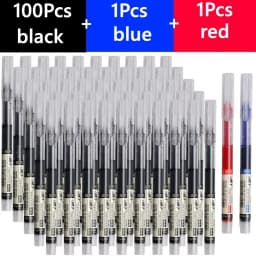 3-102Pcs/set High Quality Needle Type Gel Pens Straight Liquid Ballpoint Pen Kawaii Stationery School Office Supplies Writing
