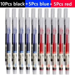 3-102Pcs/set High Quality Needle Type Gel Pens Straight Liquid Ballpoint Pen Kawaii Stationery School Office Supplies Writing