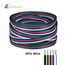 5/10M 22AWG 2-6Pin LED Strip Extension Wire Cord Color Cable For 3528 5050 RGB RGBW CCT DIY Cabinet LED Light Strip Accessories