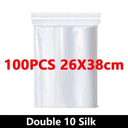 100Pcs Thicken Zipper Sealed Bags Clear Plastic Storage Bag for Small Jewelry Food Packing Reclosable Ziplock Sealing Bags