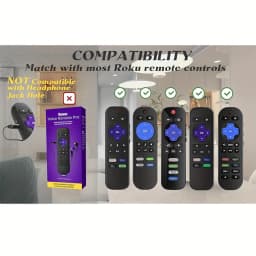 1/2/3 piece set of luminous silicone remote control with rope suitable for TCL Hisense Roku TV remote control