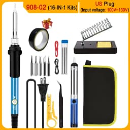 2026 Electric Soldering Iron Kits (SKU:10-IN-1)(16-IN-1)(20-IN-1) 60W Adjustable Temperature Replaceable Soldering Iron Welding