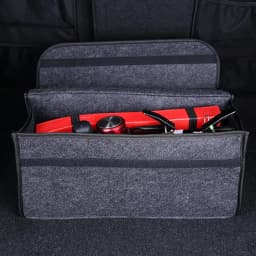 Large Anti Slip Compartment Boot Storage Organizer Tool Car Storage Bag Car Trunk Organizer Soft Felt Storage Box Accessories
