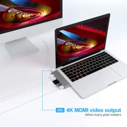 USB 3.1 Type-C Hub to HDMI Adapter 4K Thunderbolt 3 USB C Hub 3.0 TF SD Reader Slot PD For MacBook Air 13 15 Pro 14 M4 M3 M2 M1