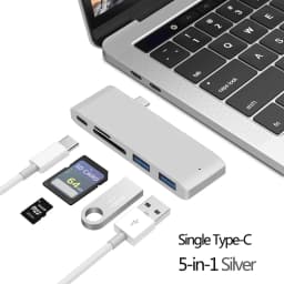 USB 3.1 Type-C Hub to HDMI Adapter 4K Thunderbolt 3 USB C Hub 3.0 TF SD Reader Slot PD For MacBook Air 13 15 Pro 14 M4 M3 M2 M1