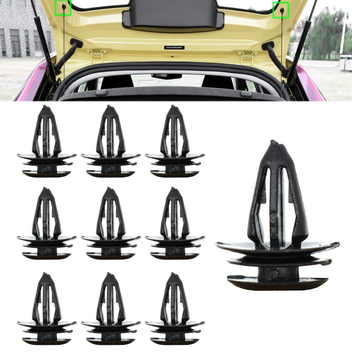 10pcs/Set Car Rear Boot Load Cover Parcel Shelf String Cord Clips Retainer Auto Replacement Accessories For MG ZS MG3 2023