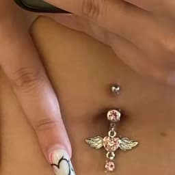Fashion Personality SEXY Letter Belly Button Ring Sexy Pendant Stainless Steel Navel Nail Women Body Piercing Club Party Jewelry